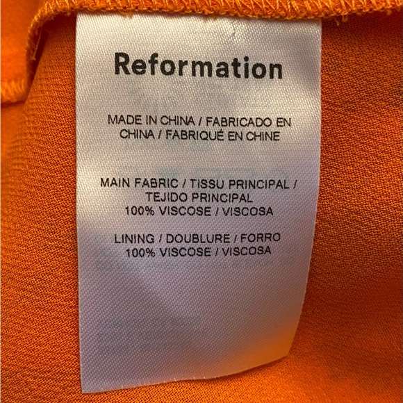 REFORMATION Twilight Midi Dress NWT in August Orange Floral Print Feminine 2 - Picture 6 of 8